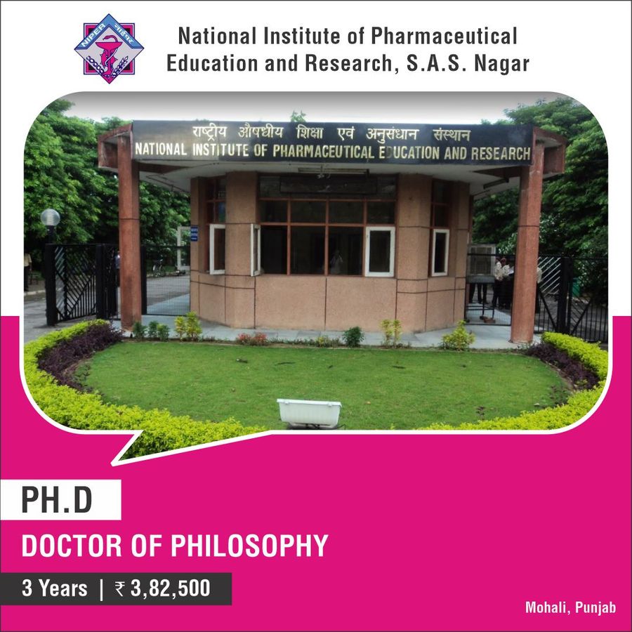 Ph.D (Pharmacy) at National Institute of Pharmaceutical Education And Research S.A.S. Nagar, Mohali